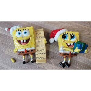 2003 Spongebob Squarepants Viacom Christmas‎ List & Present Ornaments READ